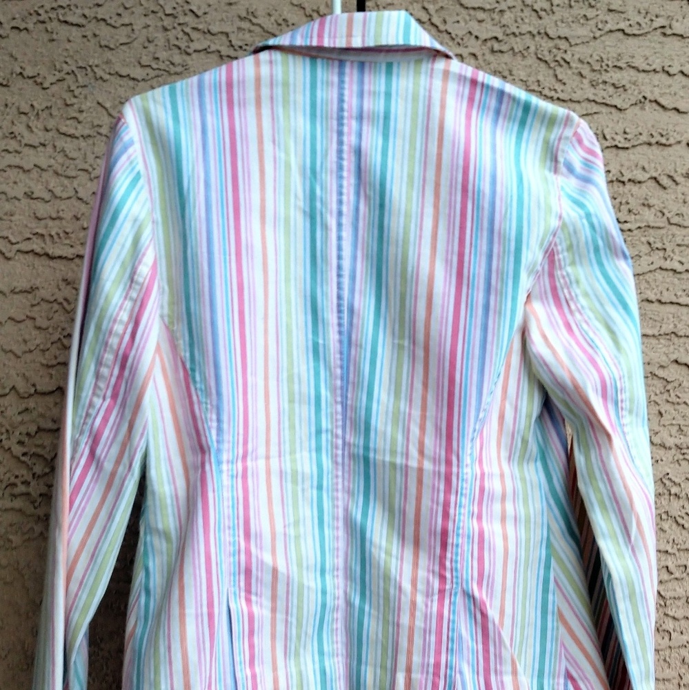 Talbot Striped Stretch Button Jacket Size 4 - Picture 6 of 8